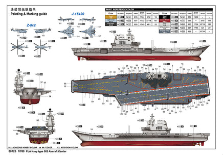 1/700 Trumpeter PLA Navy Type 002 Aircraft Carrier - 06725