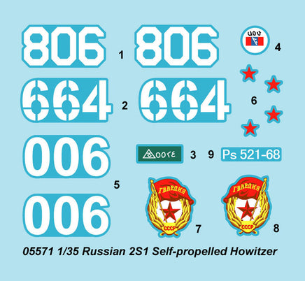 1/35 Trumpeter Russian 2S1 Self-Propelled Howitzer - 05571