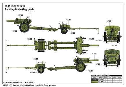 1/35 Trumpeter Soviet 122mm Howitzer 1938 M-30 - 2343