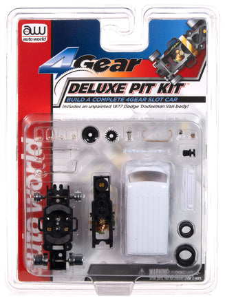 Auto World 4 Gear Deluxe Pit Kit (1977 Dodge Tradesman Van Body)