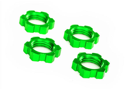 Traxxas Wheel Nuts Splined 17mm Serrated (Green) 7758G