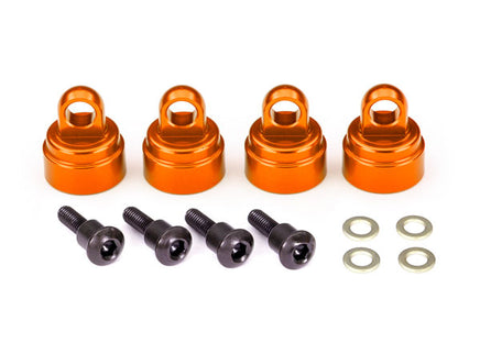 Traxxas Shock Caps Aluminum (Orange) 3767T