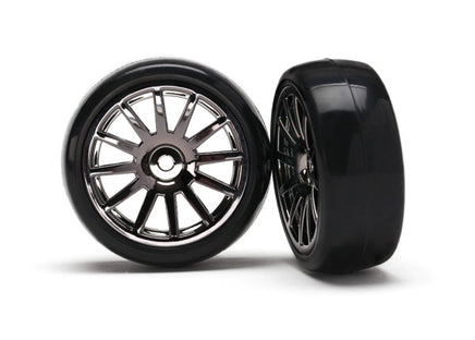 Traxxas 12-Spoke Black Chrome Wheels 7573A