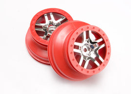 Traxxas Wheels SCT Split-Spoke Chrome (Red) 6872A