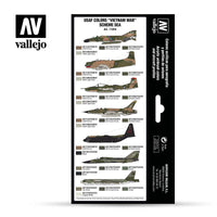 Vallejo 17ml Set of 8 USAF colors “Vietnam War” Scheme SEA (South East Asia) - 71204