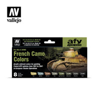 Vallejo 17ml Set of 8 French Camo Colors Pre-War & WWII - 71644