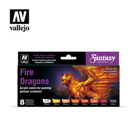 Vallejo 17ml Set of 8 Fire Dragons - 72312