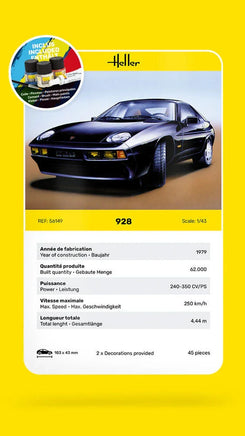 1/43 Heller Porsche 928 STARTER KIT - MPM Hobbies