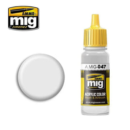 A.Mig-0047 ACRYLIC COLOR Satin White - MPM Hobbies