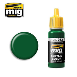 A.Mig-0052 ACRYLIC COLOR Deep Green - MPM Hobbies