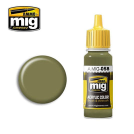 A.Mig-0058 ACRYLIC COLOR Light Green Khaki - MPM Hobbies