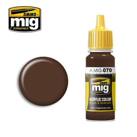 A.Mig-0070 ACRYLIC COLOR Medium Brown - MPM Hobbies
