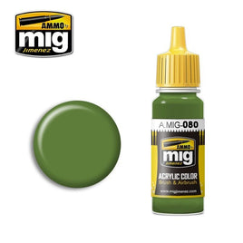 A.Mig-0080 ACRYLIC COLOR Bright Green AMT-4 - MPM Hobbies