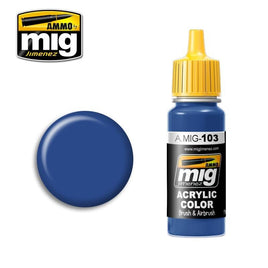 A.Mig-0103 ACRYLIC COLOR Medium Blue - MPM Hobbies
