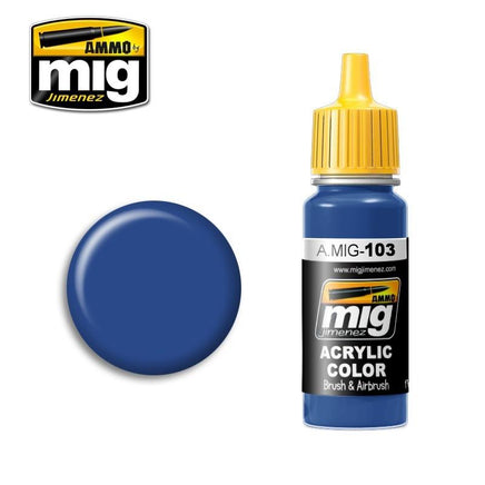 A.Mig-0103 ACRYLIC COLOR Medium Blue - MPM Hobbies