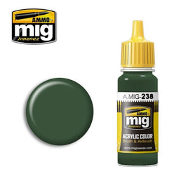 A.Mig-0238 ACRYLIC COLOR FS-34092 Medium Green - MPM Hobbies