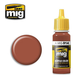 A.Mig-0914 ACRYLIC COLOR Red Brown Light - MPM Hobbies