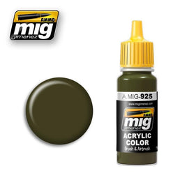 A.Mig-0925 ACRYLIC COLOR Olive Drab Dark Base - MPM Hobbies