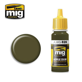 A.Mig-0926 ACRYLIC COLOR Olive Drab Base - MPM Hobbies