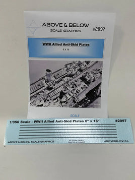 1/350 Above & Below Decals WWII Anti-Skid Plates 6x16