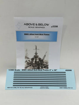 1/350 Above & Below Decals WWII Anti-Skid Plates 6x36