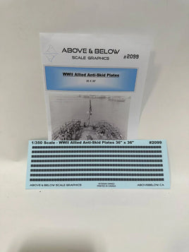 1/350 Above & Below Decals WWII Anti-Skid Plates 36x36