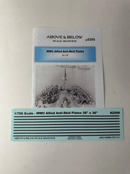 1/700 Above & Below Decals WWII Anti-Skid Plates 36x36
