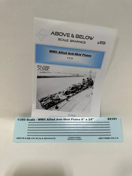 1/350 Above & Below Decals WWII Anti-Skid Plates 6x24