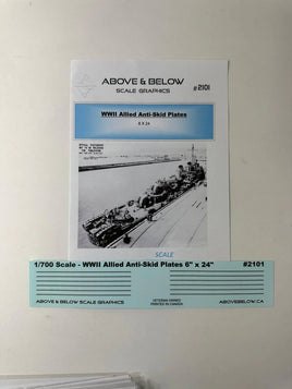 1/700 Above & Below Decals WWII Anti-Skid Plates 6x24