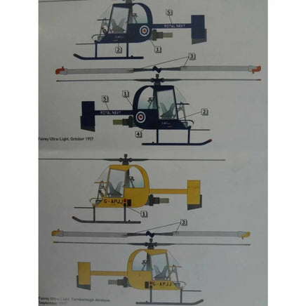 1/72 AMP Fairey Ultra Light British Military Helicopter - MPM Hobbies
