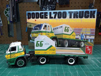 1/25 AMT 1966 Dodge L700 Truck w/Flatbed Racing Trailer Plastic Model Kit