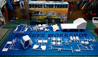 1/25 AMT 1966 Dodge L700 Truck w/Flatbed Racing Trailer Plastic Model Kit