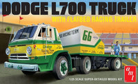 1/25 AMT 1966 Dodge L700 Truck w/Flatbed Racing Trailer Plastic Model Kit