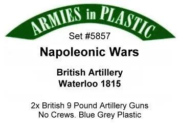 Armies In Plastic - Napoleonic Wars - British Artillery - Waterloo 1815 #5857 - MPM Hobbies