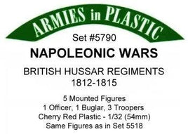 Armies In Plastic - Napoleonic Wars - British Hussar Regiments 1812-1815 #5790 - MPM Hobbies
