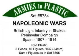 Armies In Plastic - Napoleonic Wars - British Light Infantry In Shakos - Peninsular Campaign Spain 1807 - 1814 #5784 - MPM Hobbies