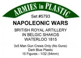 Armies In Plastic - Napoleonic Wars - British Royal Artillery In Belgic Shakos - Waterloo 1815 #5793 - MPM Hobbies