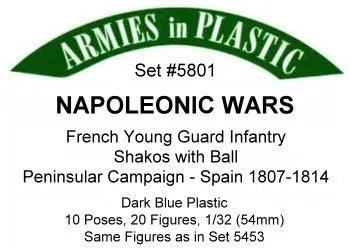 Armies In Plastic - Napoleonic Wars - French Young Guard Infantry Spain 1807-1814 #5801 - MPM Hobbies