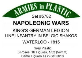 Armies In Plastic - Napoleonic Wars - King's German Legion - Line Infantry In Belgic Shakos Waterloo - 1815 #5782 - MPM Hobbies