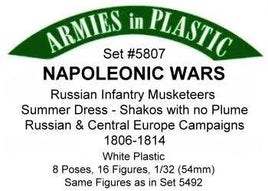 Armies In Plastic - Napoleonic Wars - Russian Infantry Musketeers, Summer Dress 1806-1814 #5807 - MPM Hobbies