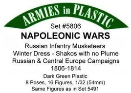 Armies In Plastic - Napoleonic Wars - Russian Infantry Musketeers, Winter Dress 1806-1814 #5806 - MPM Hobbies