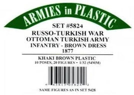 Armies In Plastic - Russo-Turkish War - Ottoman Turkish Army Infantry - Brown Dress 1877 #5824 - MPM Hobbies