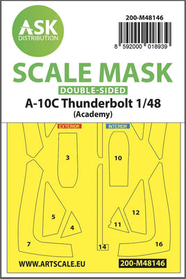 1/48 Art Scale A-10C Thunderbolt double-sided express fit mask for Academy