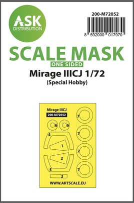 1/72 Art Scale Mirage IIICJ one-sided painting express mask for Special Hobby
