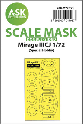 1/72 Art Scale Mirage IIICJ double-sided painting express mask for Special Hobby