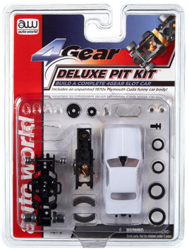 Auto World 4 Gear Deluxe Pit Kit (w/Plymouth Funny Car Body) HO Scale Slot Car #106 - MPM Hobbies