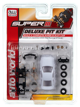 Auto World Super III Deluxe Pit Kit (w/2005 Mustang GT Body) HO Scale Slot Car 122 - MPM Hobbies