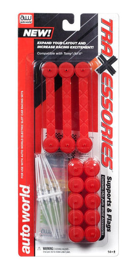 Auto World Supports, Pillars And Flags HO Scale #101 - MPM Hobbies