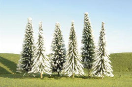 O Scale Bachmann 8" - 10" Pine Trees with Snow 32202 - MPM Hobbies