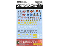 Bandai GD-17 MG Multiuse - Zeon "Mobile Gundam" Waterslide Decal - 134135